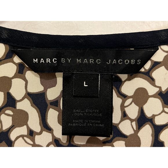 MARC By MARC JACOBS Multicolor Floral SIlk Mini Dress Women's Size Large - Picture 4 of 7